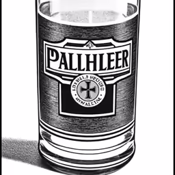 a drawing of an alcoholic beverage