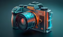 a digital camera with an image on the display