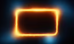 a bright square shaped object on a black background