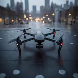 the grey quad cople has lights on it