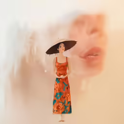 an image of a woman holding an umbrella