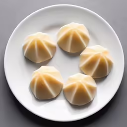 the dumplings are on the plate ready to eat