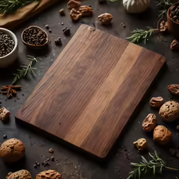 a cutting board with wood on top of it