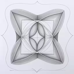 this is a picture of the complex design,a drawing of a square with two intersecting lines