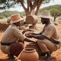 the two people are enjoying a hot beverage