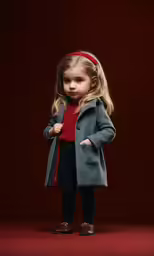 the young girl in the red shirt is wearing black pants