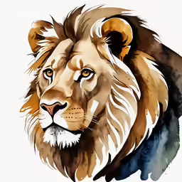 there is a picture of a lion that is featured