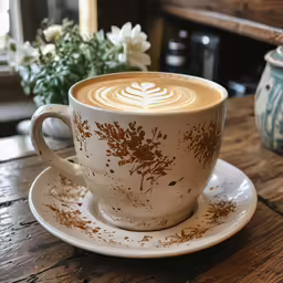 a cup that is on top of a saucer