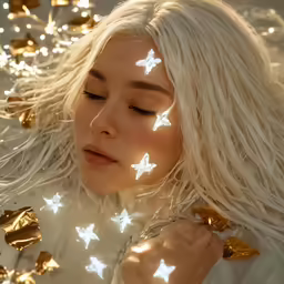 an image of a girl that is wearing stars