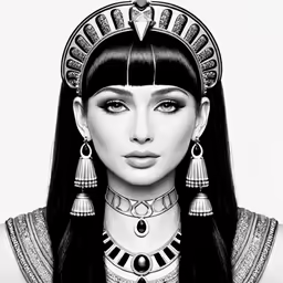 a beautiful egyptian girl wearing large earrings