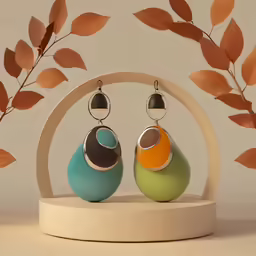 a close up of two small pots on a shelf