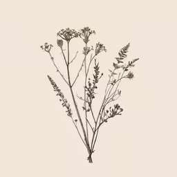 a floral plant is shown on a white background