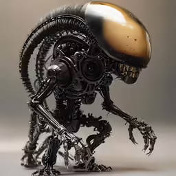 an alien like creature standing in the middle of a studio