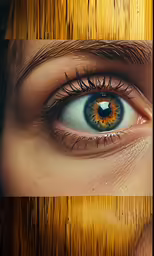 two photos side by side, one blue and the other orange