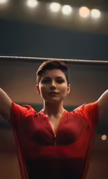 the woman is posing for a professional portrait