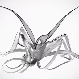 a sculpture of leaves made out of white papers