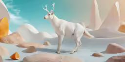 an artistic photo of a deer with antlers in his ears
