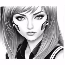 the portrait of a woman with face art on it