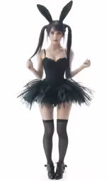 a woman wearing a bunny costume