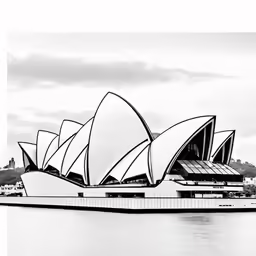 a boat travels down the water near some tall buildings