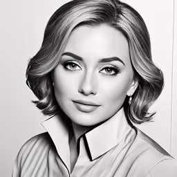 a woman is photographed while posing for a black and white photo