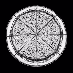 there is a fancy pattern in the center of a glass plate