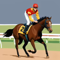 a man riding a horse with another person on it
