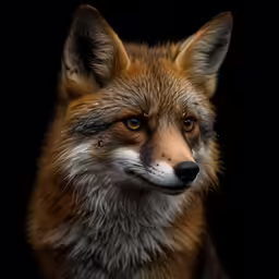 a red fox looking directly into the camera