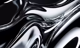 a black and white distorted image of a large piece of art