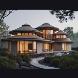 this is a photo of a circular home
