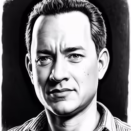 a close up drawing of a man