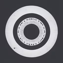 a circle made up of white dots