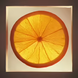 a cut orange that is yellow in color