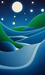 a landscape made out of colored paper with hills in the background