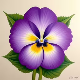 there is a large purple flower with yellow in the center,the large purple flower has yellow center petals