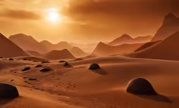 rocks and sand dunes are featured in this picture