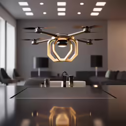 there is a remote control helicopter on the table