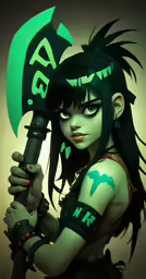 this is a very pretty anime character holding an umbrella
