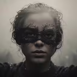 a person with an image in their face