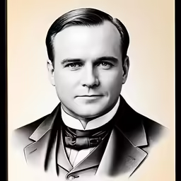 a drawing of a man wearing a bow tie