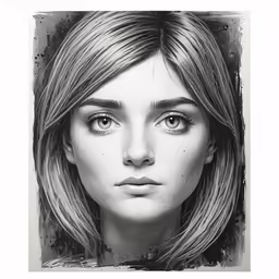 a portrait of a young woman