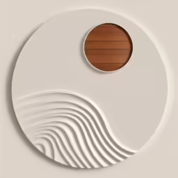 the wall decoration is made out of wooden and white