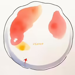 a water color on paper that looks like a painting