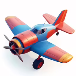 a toy airplane that is painted to look like a plane