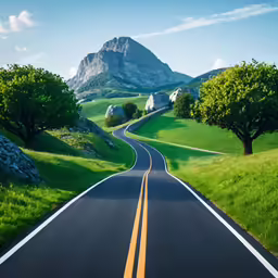 the road to nowhere on a mountain side