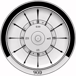 the speed indicator for an old model car