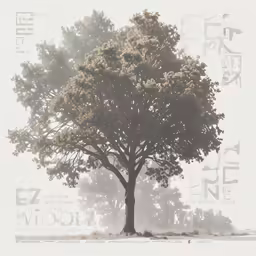 there is an artistic photograph with a tree