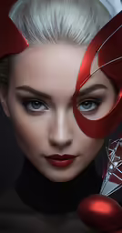 the portrait is made in photoshopped to be very realistic