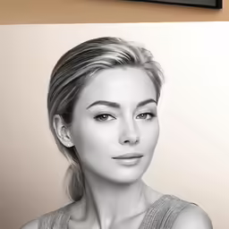woman in grey top by portraitist