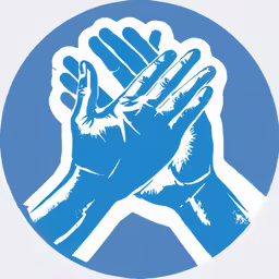 two hands in the air and one holding out
